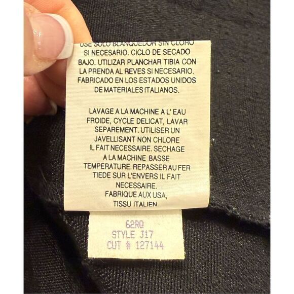 Eileen Fisher Full Zip Jacket Black Stand Up Collar Sz. M Packable Lightweight - Picture 10 of 10